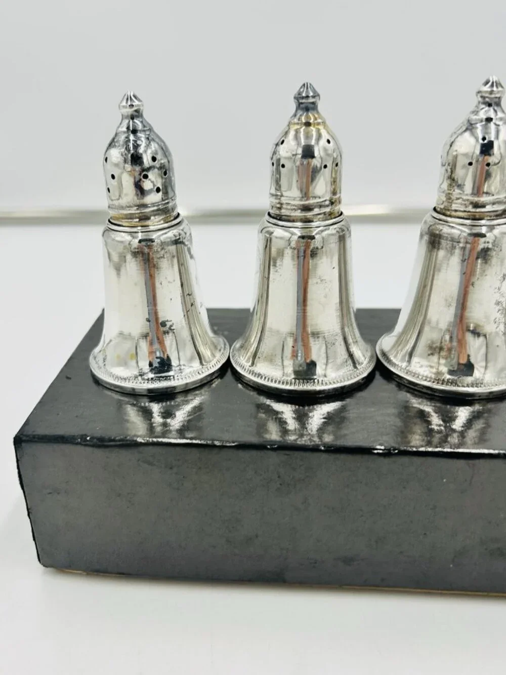Duchin Creations Sterling Silver Weighted Salt Pepper Shakers Set of 4 215g